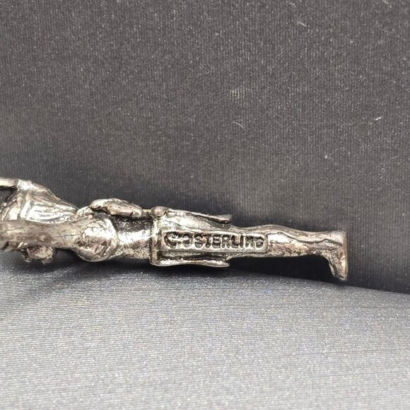 VTG Sterling Silver Native American Girl Charm Pendant Southwest Artisan Rare - Picture 3 of 11